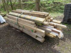 LARGE BUNDLE OF PRE USED CONSTRUCTION TIMBERS. THIS LOT IS SOLD UNDER THE AUCTIONEERS MARGIN SCH