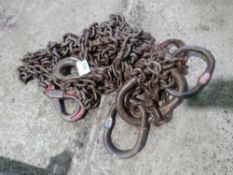 SET OF 4 LEGGED LIFTING CHAINS, 10FT LENGTH APPROX. THIS LOT IS SOLD UNDER THE AUCTIONEERS MARGIN