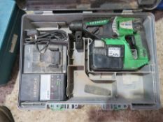 HITACHI HEAVY DUTY BATTERY POWERED BREAKER DRILL IN A CASE. THIS LOT IS SOLD UNDER THE AUCTIONEER