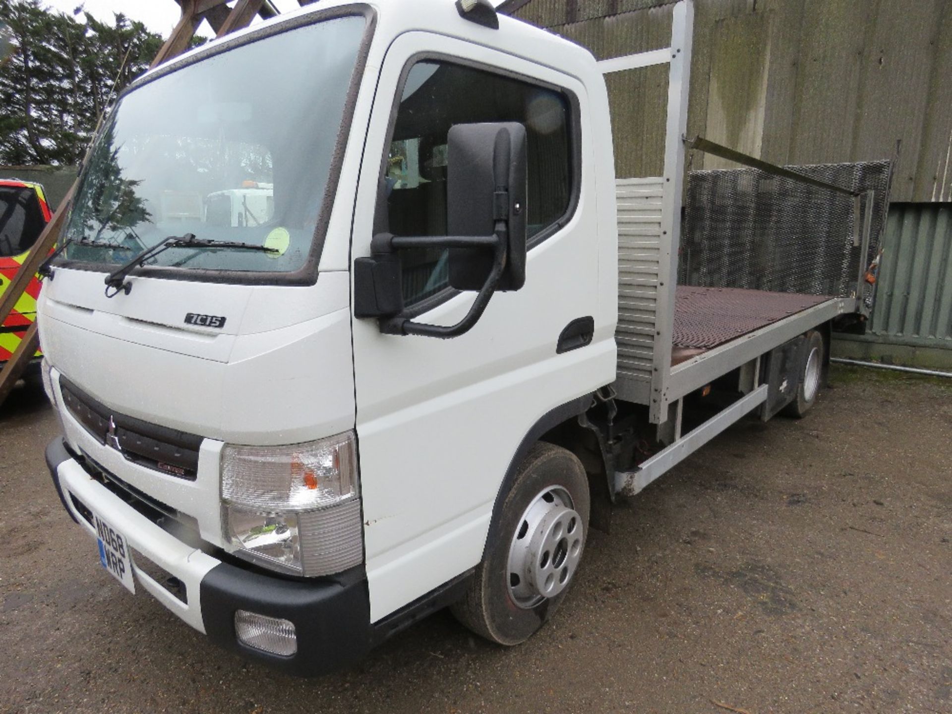 MITSUBISHI CANTER BEAVERTAIL PLANT LORRY REG: ND68 WRP EURO 6. 17FT BEAVERTAIL PLANT BODY WITH WINC