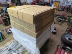 PALLET OF CARDBOARD BOXES: MARKED AS 24"X 18" X 18"