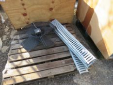 DRAINAGE GULLEY GRILLES PLUS A FAN. THIS LOT IS SOLD UNDER THE AUCTIONEERS MARGIN SCHEME, THEREFO