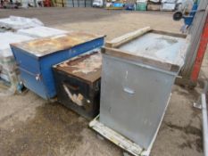 3NO METAL TOOLBOXES, UNLOCKED, NO KEYS. THIS LOT IS SOLD UNDER THE AUCTIONEERS MARGIN SCHEME, THE