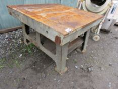 ENGINEERS SURFACE TYPE TABLE, 125CM X 123CM X 81CM WORK HEIGHT APPROX.