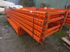 PALLET RACKING, SOURCED FROM COMPANY LIQUIDATION: 10NO UPRIGHTS (9NO BAYS IN A STRAIGHT RUN) 0.9M WI