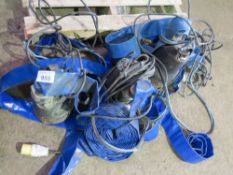 3 X 110VOLT SUBMERSIBLE WATER PUMPS. THIS LOT IS SOLD UNDER THE AUCTIONEERS MARGIN SCHEME, THEREF