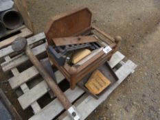 FIRE GRATE PLUS ASSOCIATED ITEMS. THIS LOT IS SOLD UNDER THE AUCTIONEERS MARGIN SCHEME, THEREFORE