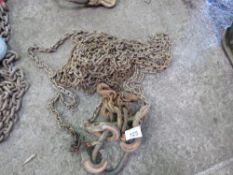 SET OF 4 LEGGED CHAIN BROTHERS WITH SHORTENERS, 12FT LENGTH APPROX. THIS LOT IS SOLD UNDER THE AU