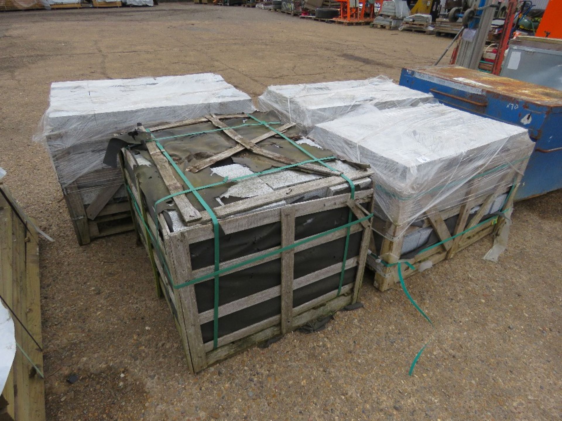 4 X STILLAGES OF MARBLE TYPE PAVERS, 200MM X 100MM X 60MM APPROX. - Image 3 of 10