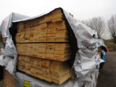 LARGE PACK OF UNTREATED FENCE PANEL CAPPING TIMBER BOARDS: 120MM X 20MM @ 2.0 M LENGTH APPROX.