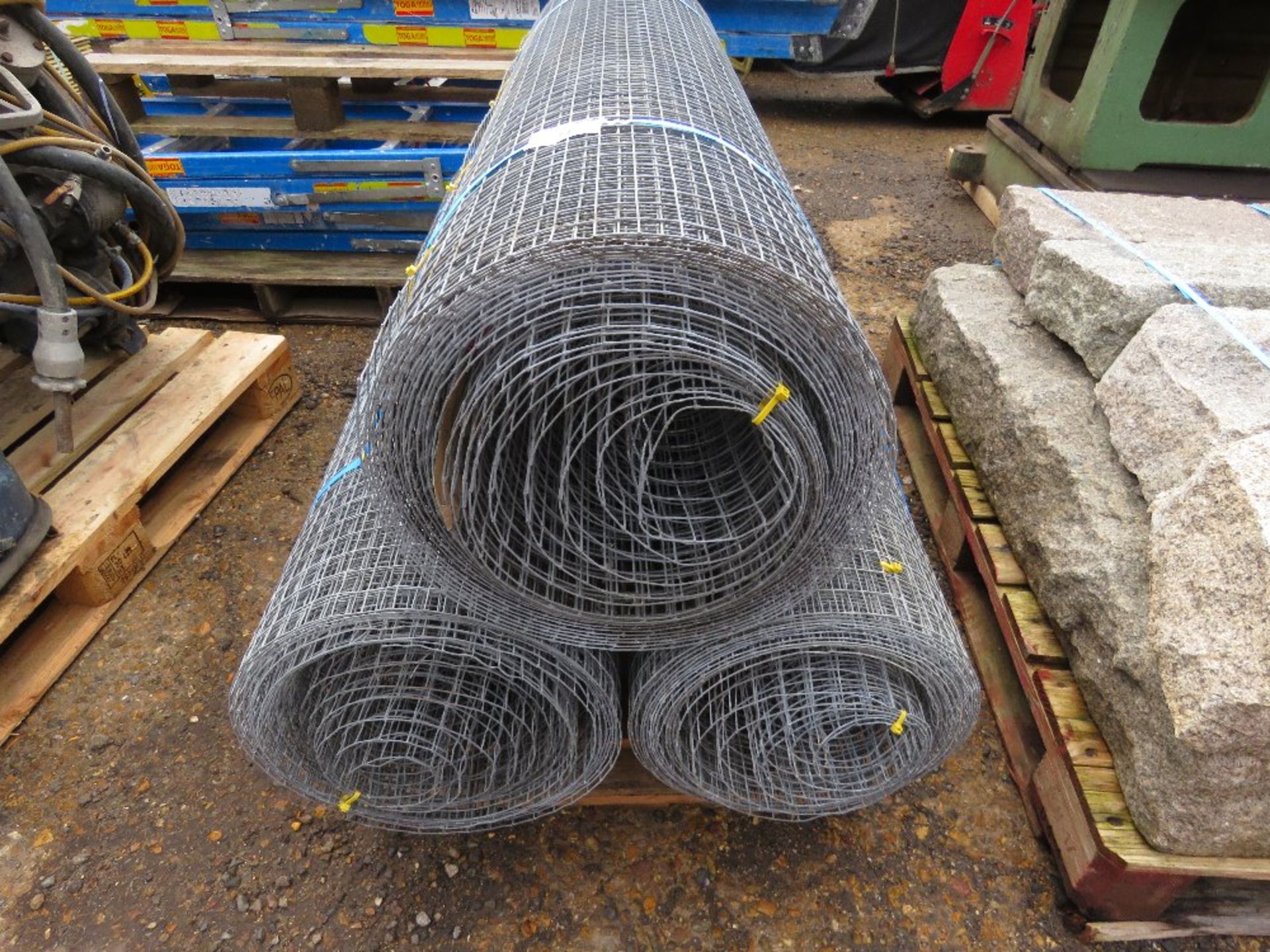 3 X ROLLS OF GALVANISED WELDMESH WIRE FENCING, 25MM SQUARES, 4FT HEIGHT APPROX. - Image 3 of 4