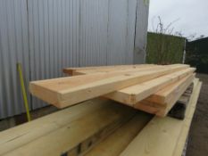 PALLET CONTAINING 8" X 2" TIMBERS @ 6FT-9FT LENGTH APPROX, 17 PIECES IN TOTAL APPROX. SOURCED FROM D