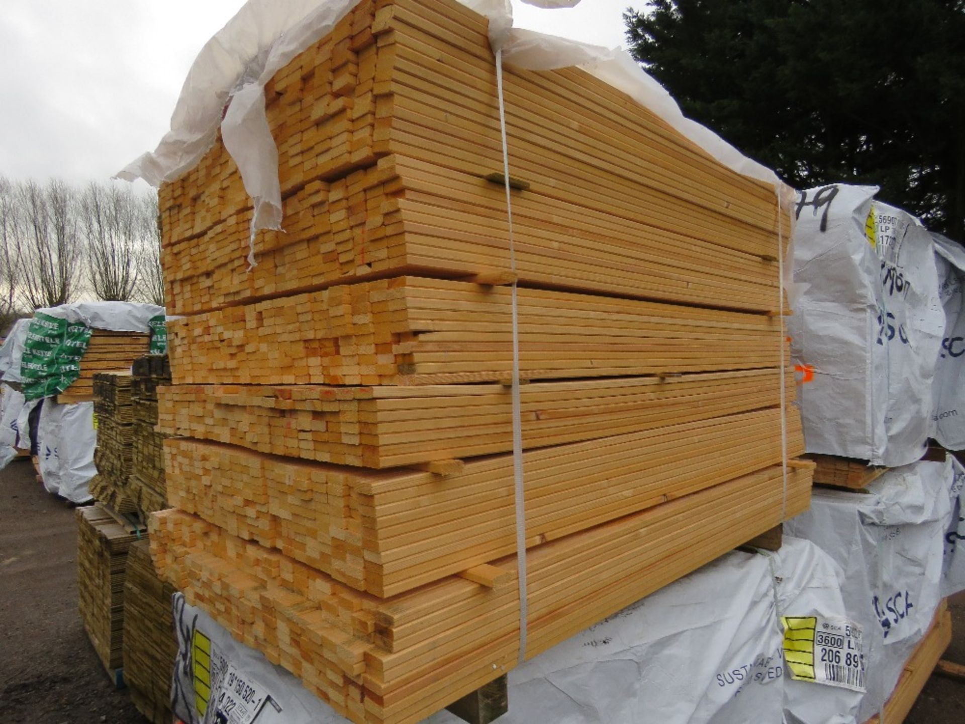 EXTRA LARGE PACK OF UNTREATED VENETIAN PALE / TRELLIS SLATS. 1.73M LENGTH X 45MM X 17MM APPROX.