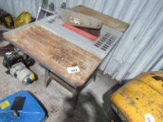SAWBENCH, 240VOLT POWERED. THIS LOT IS SOLD UNDER THE AUCTIONEERS MARGIN SCHEME, THEREFORE NO VAT W