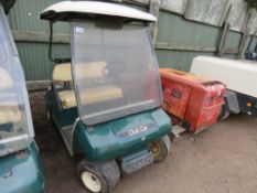 CLUBCAR PETROL ENGINED GOLF CART. BEEN STORED FOR SOME TIME, UNTESTED.