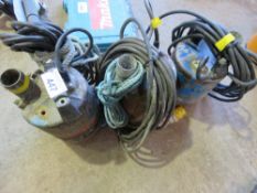 3 X 2" WATER PUMPS, 110VOLT POWERED.