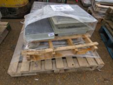 2 X PALLETS OF MANHOLE COVERS WITH SURROUNDS: 2 X GALVANISED 600X600X50 UNITS PLUS 2 X ADVANCED UTIL