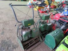 2 X LARGE PETROL ENGINED CYLINDER MOWERS, PLUS ONE GRASS BOX. WHEN TESTED WERE SEEN RUNNING. EXECUTO