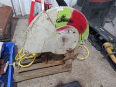 METAL CUTTING SAW, 110VOLT POWERED. THIS LOT IS SOLD UNDER THE AUCTIONEERS MARGIN SCHEME, THEREFO