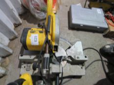 DEWALT 240VOLT MITRE SAW. THIS LOT IS SOLD UNDER THE AUCTIONEERS MARGIN SCHEME, THEREFORE NO VAT