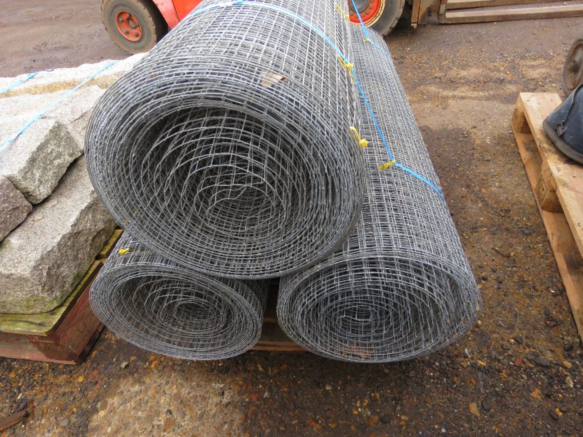 3 X ROLLS OF GALVANISED WELDMESH WIRE FENCING, 25MM SQUARES, 4FT HEIGHT APPROX. - Image 4 of 4