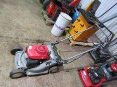 HONDA HRB476 PETROL ENGINED LAWN MOWER, NO COLLECTOR. THIS LOT IS SOLD UNDER THE AUCTIONEERS MARG