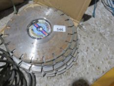 10 X PART USED DIAMOND SAW BLADES, 350MM SIZE. THIS LOT IS SOLD UNDER THE AUCTIONEERS MARGIN SCHE