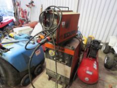 KEMPPI RA325 3 PHASE POWERED MIG WELDER WITH WIRE FEED HEAD.