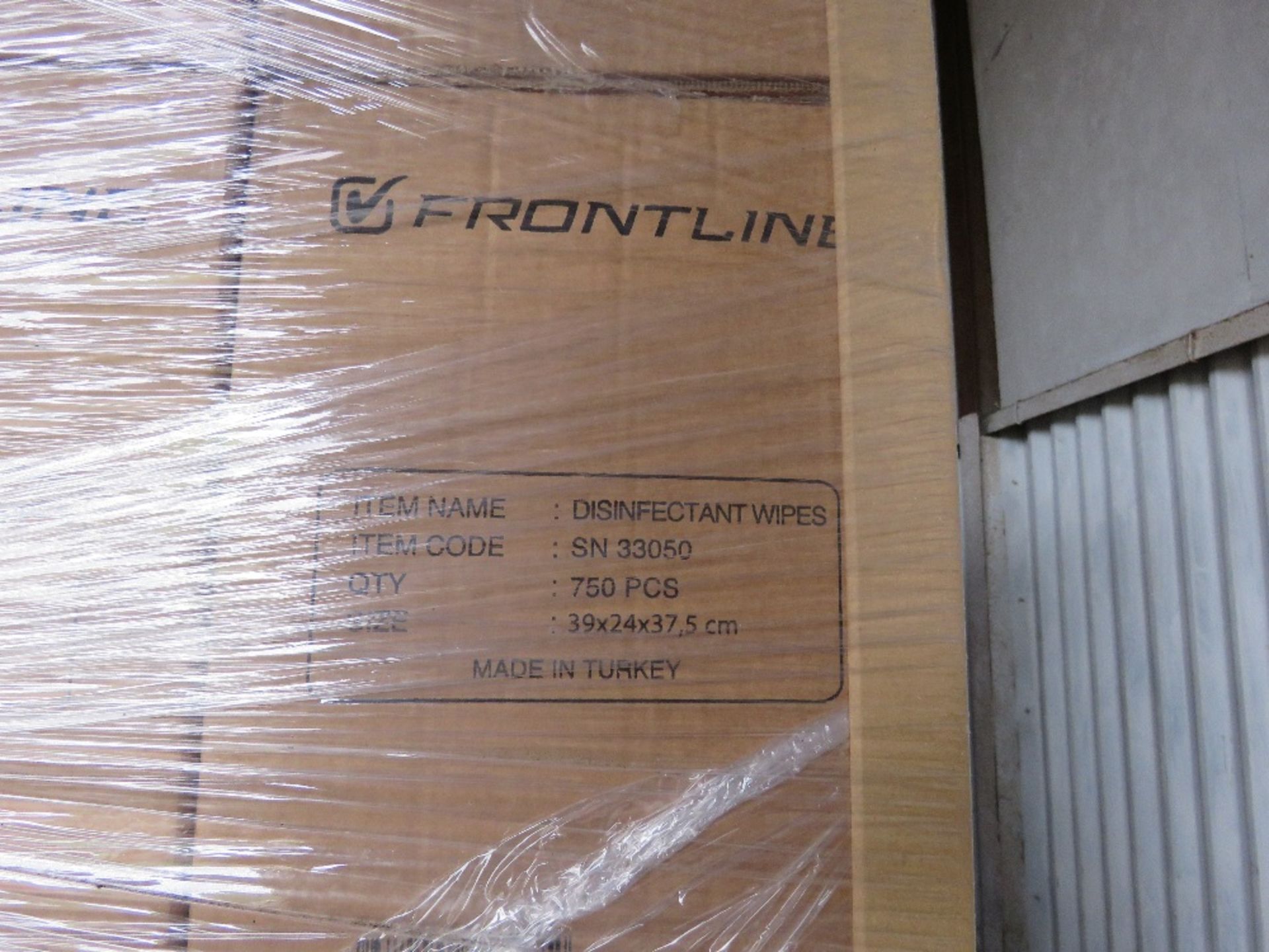 PALLET CONTAINING 60NO BOXES OF FRONTLINE CLEANSING WIPES, 750NO PER BOX, 70\% ALCOHOL CONTENT. - Image 3 of 4