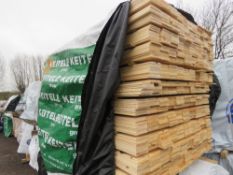 EXTRA LARGE PACK OF UNTREATED HIT AND MISS TIMBER FENCE CLADDING BOARDS: 100MM WIDTH @ 1.75M LENGTH