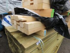 PACK OF 15NO UNTREATED TIMBER POSTS: 100MM X 70MM @ 1.75M LENGTH APPROX.