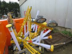 LARGE QUANTITY OF ASSORTED WORK LIGHTS, 110VOLT, MAINLY LED TYPE.