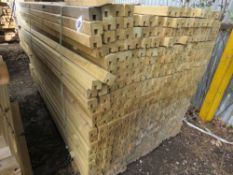 EXTRA LARGE PACK OF TREATED TIMBER FENCE PANEL FRAME SLOTTED TIMBERS: 46MM X 50MM @ 1.83M LENGTH AP