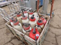 STILLAGE CONTAINING 12NO WET CUT BOTTLES.