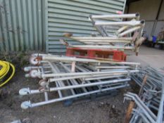 5 X ALUMINIUM PODIUM FRAMES, NO PLATFORMS. THIS LOT IS SOLD UNDER THE AUCTIONEERS MARGIN SCHEME,