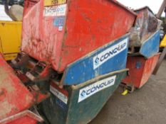 3NO TELEHANDLER MOUNTED TIPPING SKIPS WITH AUTOLOCK SYSTEM.