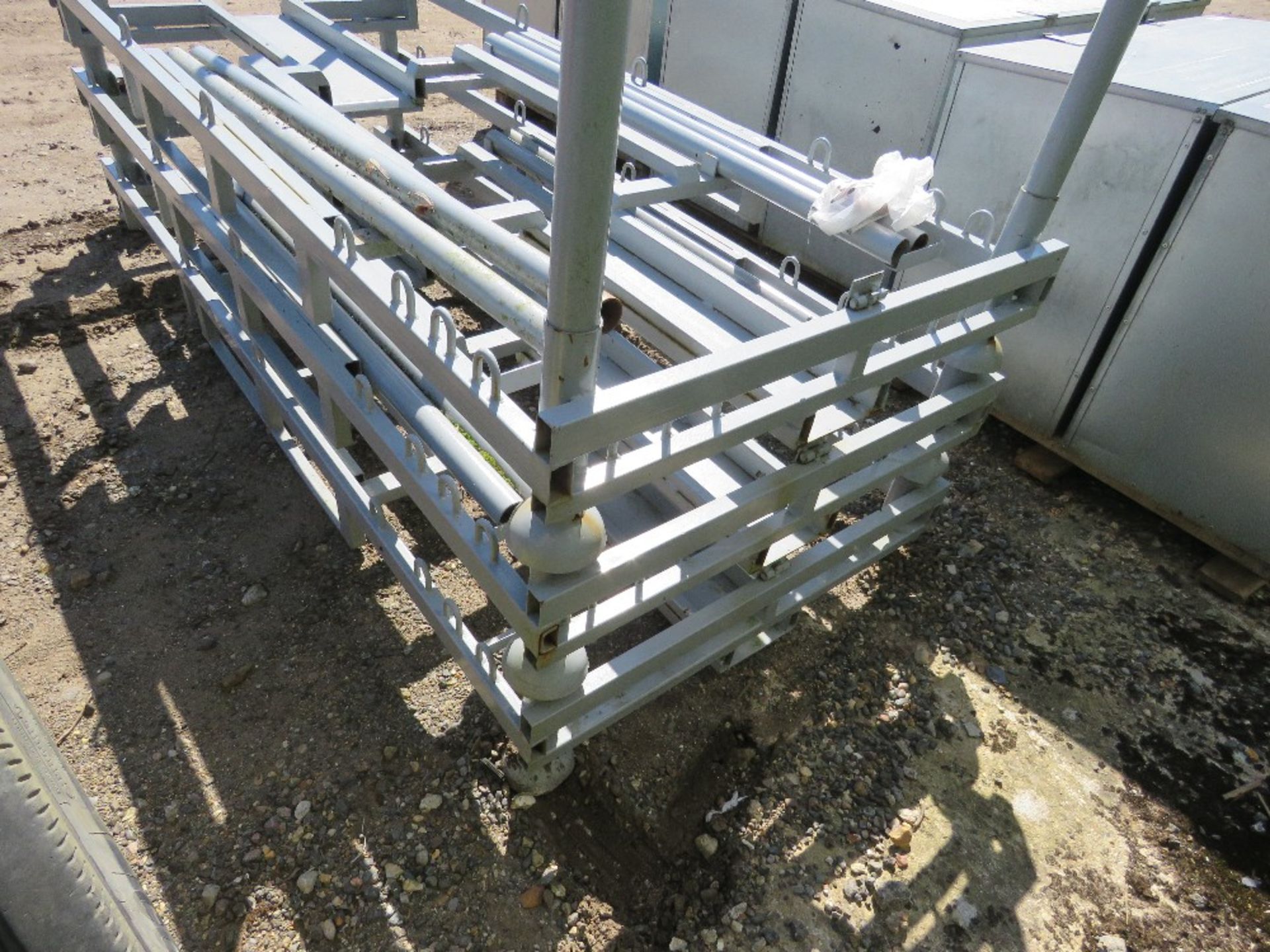 3NO SPECIAL BUILD STACKING STILLAGES FOR STORING MOTORBIKES: 1M WIDE X 2.4M LENGTH APPROX. THIS L - Image 5 of 7