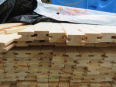 PACK OF H PROFILED FENCE PANEL FRAME BATTENS 1.64M LENGTH X 55MM X 30MM APPROX.