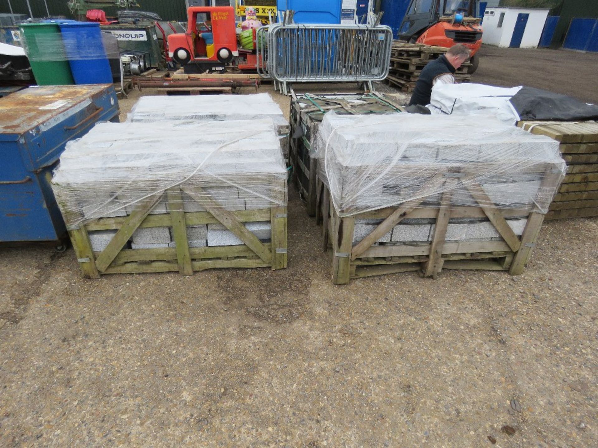 4 X STILLAGES OF MARBLE TYPE PAVERS, 200MM X 100MM X 60MM APPROX. - Image 6 of 10