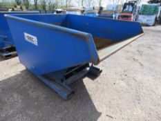 FORKLIFT MOUNTED TIPPING SKIP. LIGHT WEIGHT PREVIOUS USEAGE.