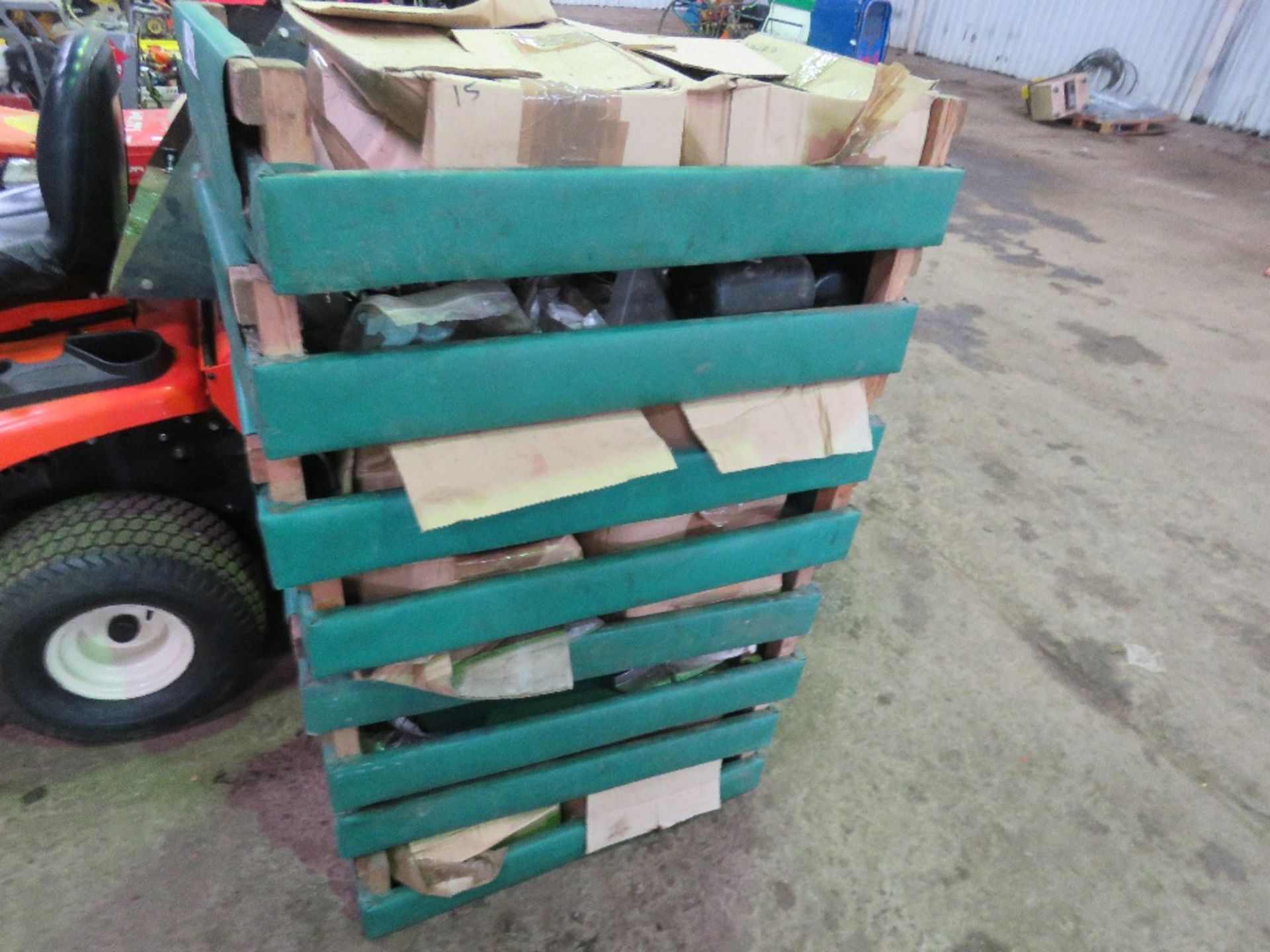 8NO TRAYS CONTAINING ASSORTED UNUSED LAWNMOWER SPARES: THIS LOT IS SOLD UNDER THE AUCTIONEERS MA