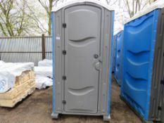 PORTABLE MAINS HOOK UP SITE TOILET WITH WASH BASIN AND 240VOLT ELECTRIC HOOK UP.