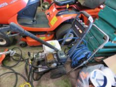 PETROL ENGINED POWER WASHER WITH HIGH PRESSURE EXTENSION HOSE REEL. THIS LOT IS SOLD UNDER THE AU