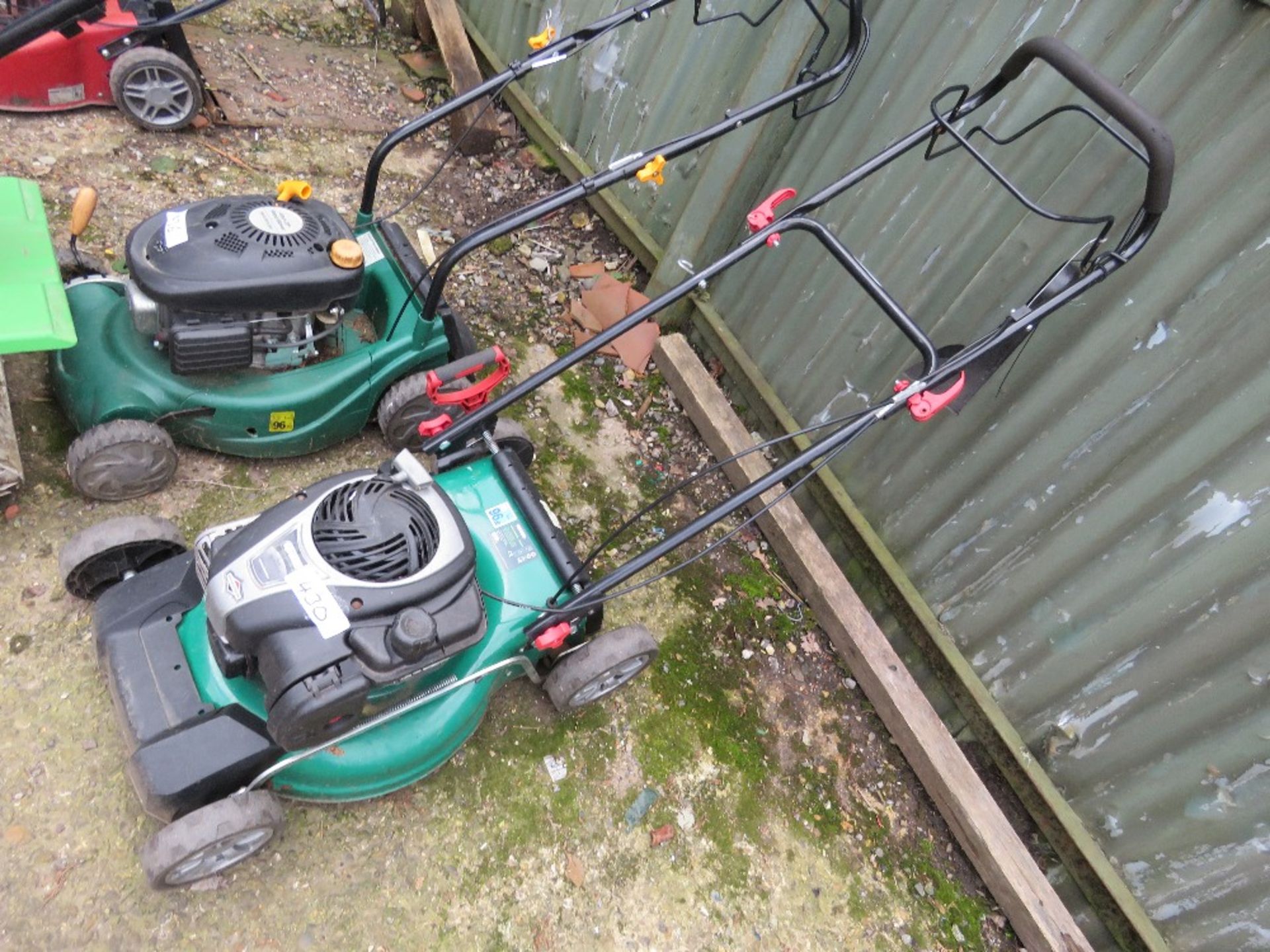 QUALCAST PETROL ENGINED LAWNMOWER. NO COLLECTOR. THIS LOT IS SOLD UNDER THE AUCTIONEERS MARGIN S