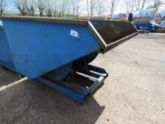 FORKLIFT MOUNTED TIPPING SKIP. LIGHT WEIGHT PREVIOUS USEAGE.