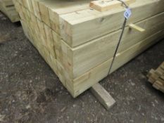 PACK OF 50NO HEAVY DUTY TIMBER FENCE POSTS, TREATED, 100MM X 100MM @ 2.3M LENGTH APPROX.
