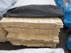 PACK OF UNTREATED SHIPLAP TIMBER FENCE CLADDING BOARDS: 1.55M LENGTH X 100MM WIDTH APPROX.