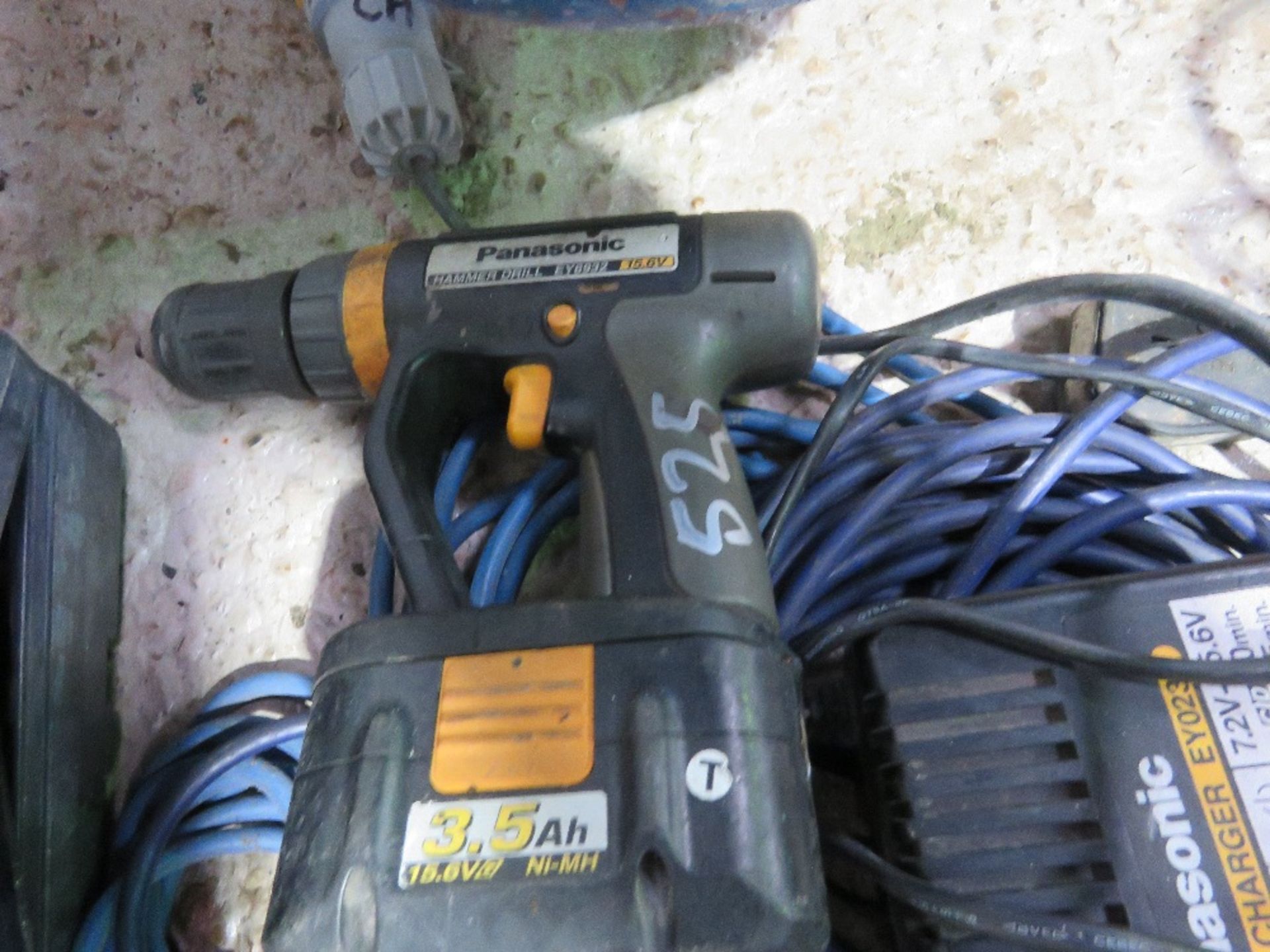 DEWALT HAND ROUTER , SDS DRILL, PLUS 2 X EXTENSION LAEDS AND A CORDLESS DRILL. THIS LOT IS SOLD - Image 6 of 8