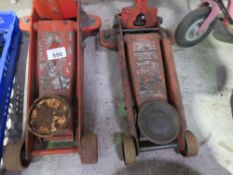 2 X TROLLEY JACKS. THIS LOT IS SOLD UNDER THE AUCTIONEERS MARGIN SCHEME, THEREFORE NO VAT WILL BE C