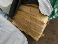 EXTRA LARGE PACK OF UNTREATED TIMBER HIT AND MISS FENCE CLADDING BOARDS: 1.74M LENGTH X 100MM APPROX